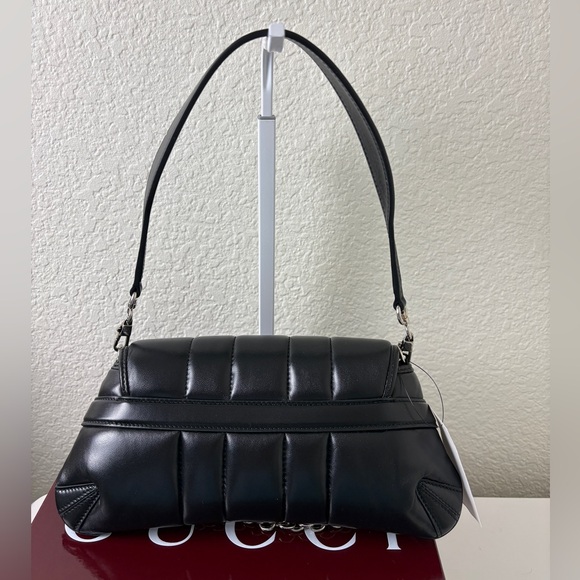 Gucci Black leather horsebit Quilted Leather Shoulder Bag small - Picture 5 of 12
